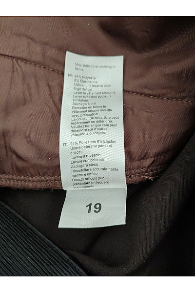PFEFFINGER Hnědé elegantní kalhoty s vysokým pasem a kapsami Vel. 19 | PFEFFINGER | obrázek 10