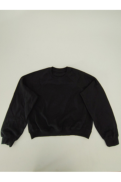 Bershka Dámská černá Bavlněná Mikina Crewneck Bez Potisku Vel. XL