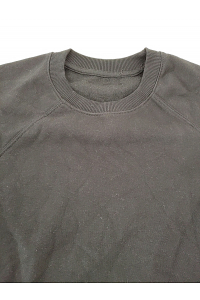 Bershka Dámská černá bavlněná mikina crewneck bez potisku Vel. XL | Bershka | obrázek 2