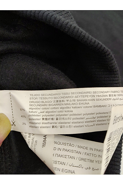 Bershka Dámská černá bavlněná mikina crewneck bez potisku Vel. XL | Bershka | obrázek 4