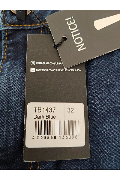URBAN CLASSICS Dámské modré bavlněné džíny rovné Vel. 32 | URBAN CLASSICS | obrázek 5