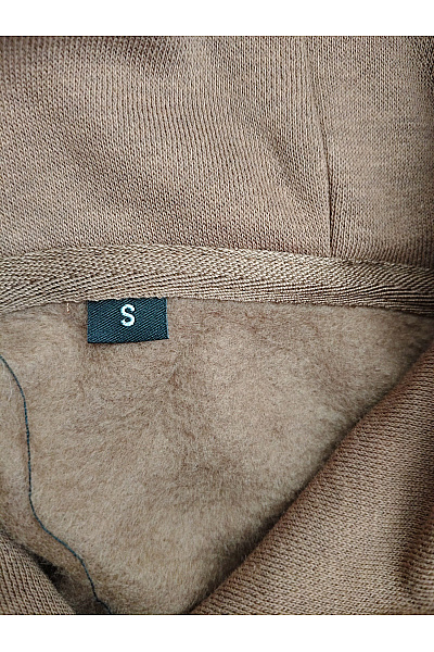 Dámská hnědá bavlněná mikina s kapucí oversized Velikost S | Unimoda | obrázek 7