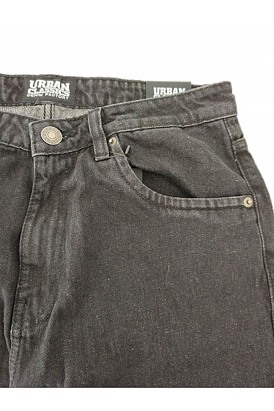 URBAN CLASSICS Dámské černé džíny wide leg bavlněné Velikost 31 | URBAN CLASSICS | obrázek 3