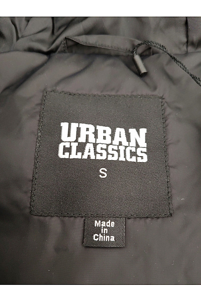 URBAN CLASSICS Černá prošívaná zimní bunda s kapucí Vel. S | URBAN CLASSICS | obrázek 8