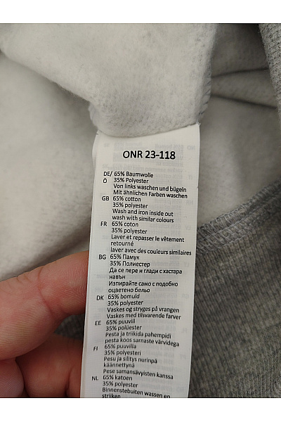 Šedá bavlněná oversized mikina s kapucí přes hlavu Vel. XXL | Unimoda | obrázek 7