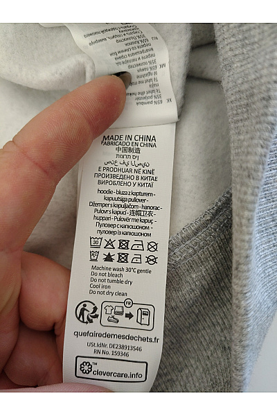 Šedá bavlněná oversized mikina s kapucí přes hlavu Vel. XXL | Unimoda | obrázek 8