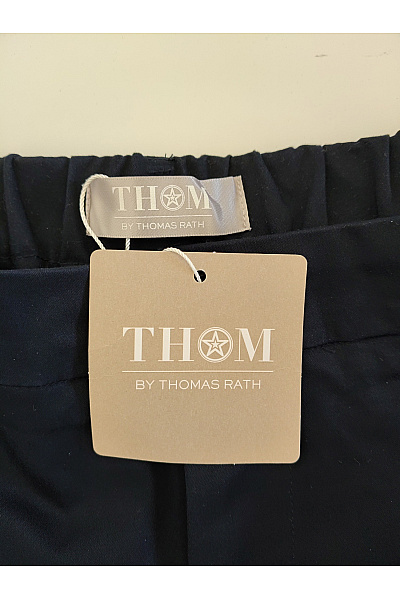 THOM By Thomas Rath Dámské modré bavlněné chinos kalhoty s puky Vel. DE 48 | THOM By Thomas Rath | obrázek 6