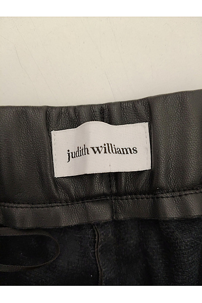 Judith Williams Černé koženkové kalhoty s lampasem a vysokým pasem Velikost 17 | Judith Williams | obrázek 4
