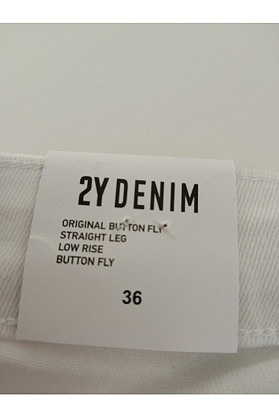 2Y PREMIUM Bílé pánské džíny rovné s kapsami Velikost EU 36 | 2Y PREMIUM | obrázek 7