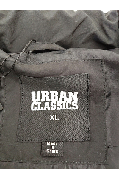 URBAN CLASSICS Černá pánská prošívaná bunda se zipem Velikost XL | URBAN CLASSICS | obrázek 7