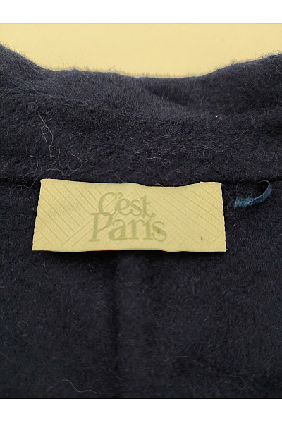 C'est tout Dámský vlněný dvouřadý kabát modrý elegantní dlouhý Vel. EU 34 | C'est tout | obrázek 6