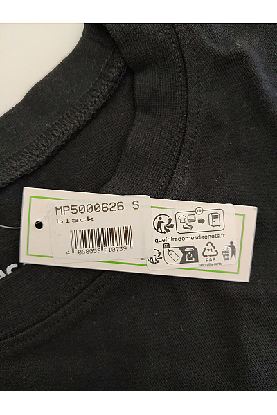 MERCHCODE Černé bavlněné tričko s výšivkou růže oversize Velikost S | MERCHCODE | obrázek 5