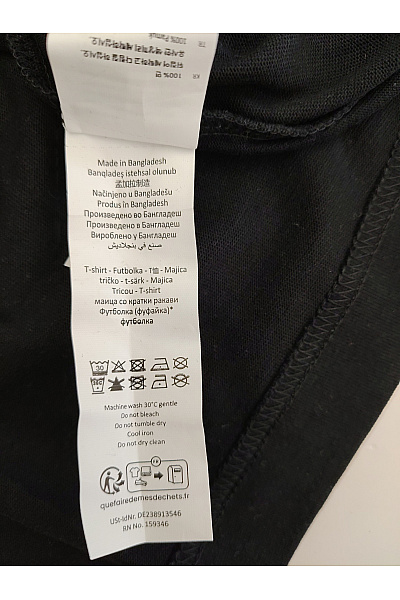 MERCHCODE Černé bavlněné tričko s výšivkou růže oversize Velikost S | MERCHCODE | obrázek 8