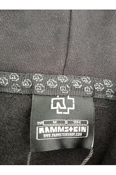 rammstein Pánská černá bavlněná mikina na zip s kapucí Vel. M | rammstein | obrázek 5