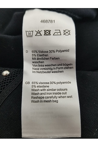 PFEFFINGER Černé elegantní kalhoty s lampasem Vel. DE 21 | PFEFFINGER | obrázek 7