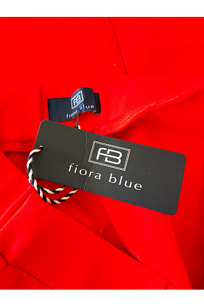 fiora blue Dámské červené elegantní široké kalhoty s vysokým pasem Vel. DE 42 | fiora blue | obrázek 8