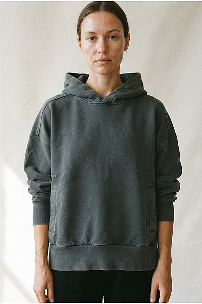URBAN CLASSICS Šedá Bavlněná Oversized Mikina S Kapucí Vel. S