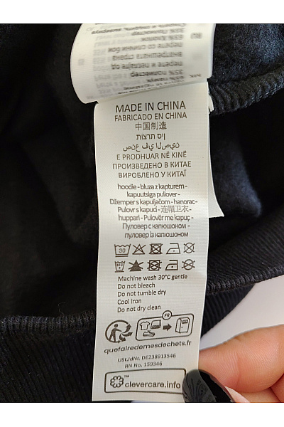 Dámská černá bavlněná mikina s kapucí a klokaní kapsou Velikost M | Unimoda | obrázek 8