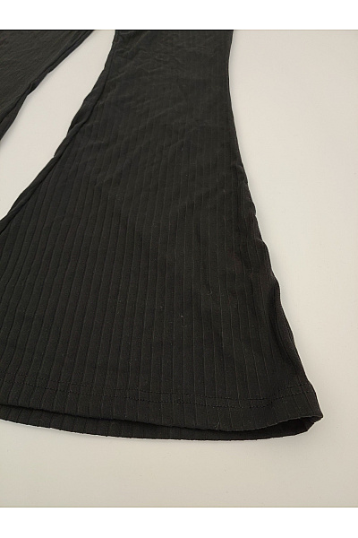 Černé dámské zvonové kalhoty s vysokým pasem Velikost L | Unimoda | obrázek 2