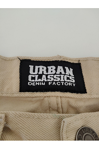 URBAN CLASSICS Pánské béžové bavlněné džíny wide leg Vel. EU 34 | URBAN CLASSICS | obrázek 5