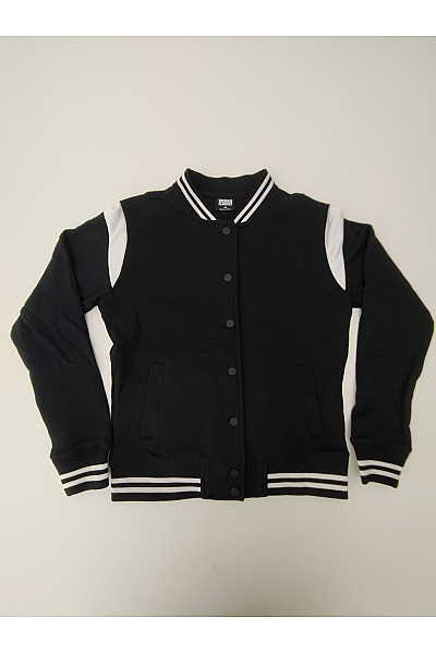 URBAN CLASSICS Černobílá bavlněná baseballová bomber bunda Vel. M | URBAN CLASSICS | obrázek 2