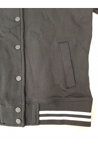 URBAN CLASSICS Černobílá bavlněná baseballová bomber bunda Vel. M | URBAN CLASSICS | obrázek 3