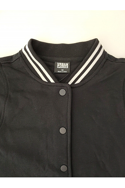 URBAN CLASSICS Černobílá bavlněná baseballová bomber bunda Vel. M | URBAN CLASSICS | obrázek 6