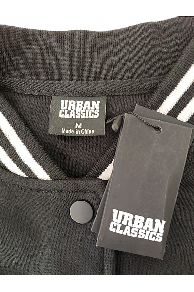 URBAN CLASSICS Černobílá bavlněná baseballová bomber bunda Vel. M | URBAN CLASSICS | obrázek 8