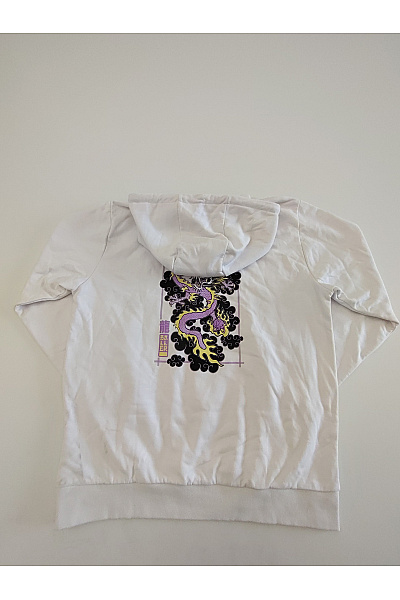 snipes Bílá pánská mikina s kapucí a potiskem streetwear Velikost XXL | snipes | obrázek 3