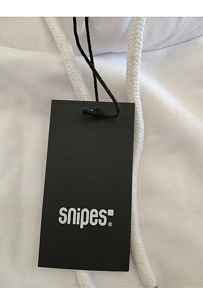 snipes Bílá pánská mikina s kapucí a potiskem streetwear Velikost XXL | snipes | obrázek 9