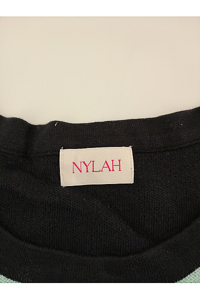 NYLAH Černý bavlněný pulovr se vzorem Vel. IT 42 | NYLAH | obrázek 6