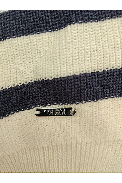 THOM By Thomas Rath Dámský pruhovaný bavlněný kardigan na knoflíky Velikost DE 56 | THOM By Thomas Rath | obrázek 5