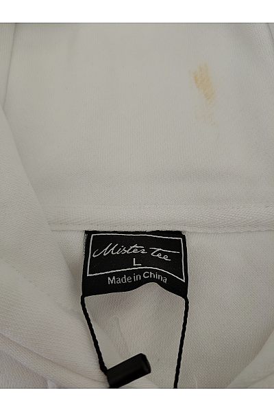 Mister Tee Bílá bavlněná pánská mikina s kapucí a výšivkou Vel. L | Mister Tee | obrázek 6