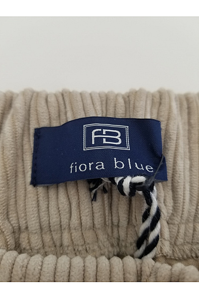 fiora blue Béžové manšestrové široké kalhoty s gumou v pase Vel. DE 44 | fiora blue | obrázek 5