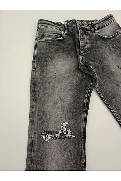 2Y PREMIUM Pánské šedé džíny skinny fit s dírami na kolenou Vel. 33 | 2Y PREMIUM | obrázek 3