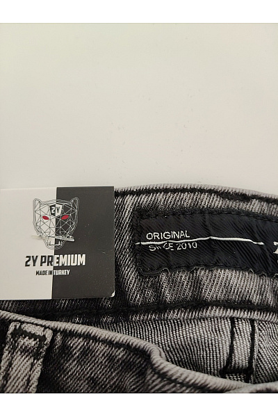 2Y PREMIUM Pánské šedé džíny skinny fit s dírami na kolenou Vel. 33 | 2Y PREMIUM | obrázek 4