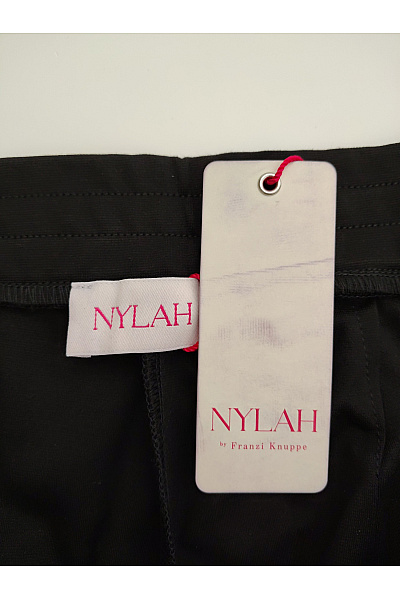 NYLAH Černé elegantní společenské kalhoty s puky a vysokým pasem Velikost DE 44 | NYLAH | obrázek 6