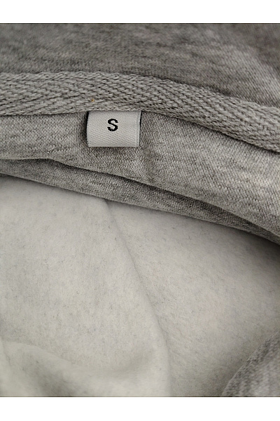 Pánská šedá bavlněná mikina s kapucí přes hlavu oversized Velikost EU S | Unimoda | obrázek 6