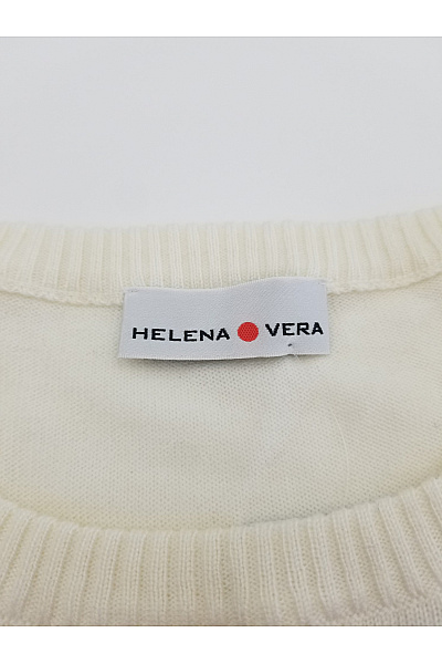 HELENA VERA Dámský bílý pletený pulovr basic Velikost EU 38 | HELENA VERA | obrázek 3