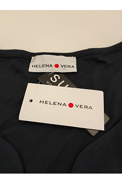 HELENA VERA Dámské černé bavlněné tričko s dlouhým rukávem basic Velikost DE 46 | HELENA VERA | obrázek 4