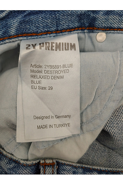 2Y PREMIUM Dámské modré mom džíny s dírami na kolenou Vel. EU 29 | 2Y PREMIUM | obrázek 7