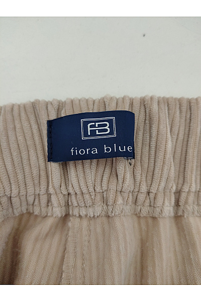 fiora blue Béžové manšestrové kalhoty s pruhy a pružným pasem Vel. DE 50 | fiora blue | obrázek 5