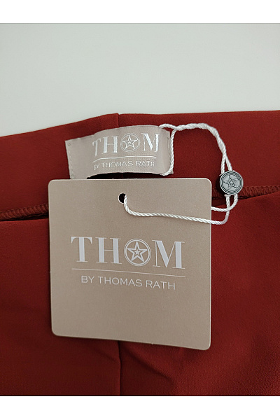 THOM By Thomas Rath Červené elegantní cigaretové kalhoty s vysokým pasem Velikost DE 40 | THOM By Thomas Rath | obrázek 5