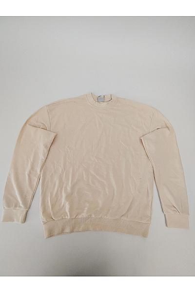 URBAN CLASSICS Pánská Béžová Bavlněná Mikina Oversized Crewneck Bez Potisku Velikost M