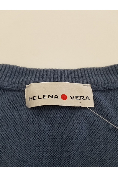 HELENA VERA Dámské modré basic tričko s krátkým rukávem a kulatým výstřihem Velikost EU 38 | HELENA VERA | obrázek 3
