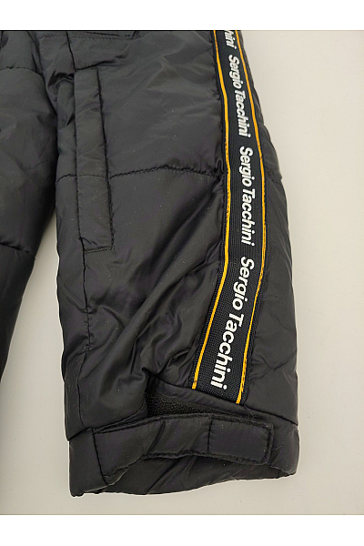 SERGIO TACCHINI Černá pánská prošívaná zimní bunda s kapucí Vel. M | SERGIO TACCHINI | obrázek 3