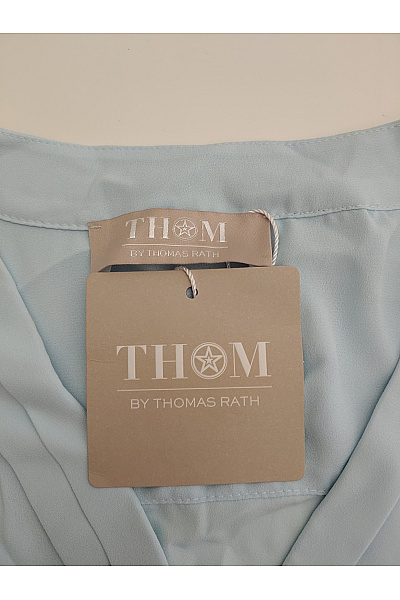 THOM By Thomas Rath Dámská modrá halenka s dlouhým rukávem a výstřihem do V Vel. DE 34 | THOM By Thomas Rath | obrázek 6