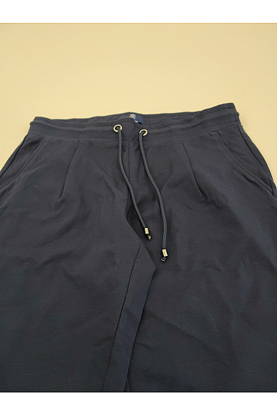 fiora blue Modré dámské volnočasové kalhoty s kapsami a pružným pasem Vel. DE 40 | fiora blue | obrázek 2