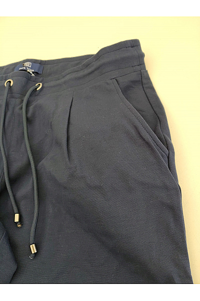 fiora blue Modré dámské volnočasové kalhoty s kapsami a pružným pasem Vel. DE 40 | fiora blue | obrázek 3