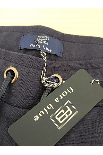fiora blue Modré dámské volnočasové kalhoty s kapsami a pružným pasem Vel. DE 40 | fiora blue | obrázek 4
